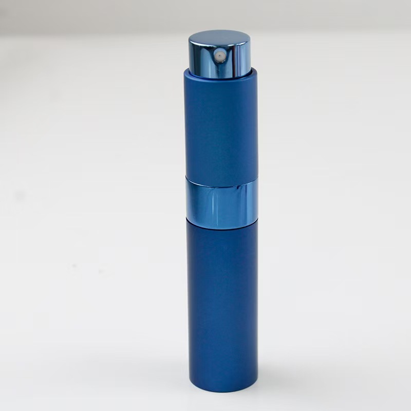 8ml Twist Aluminum Atomizer Empty Round Rotating Refillable 8ml Perfume Atomizer Rotation Aluminum Parfum Glass Spray Bottle - 图片 4