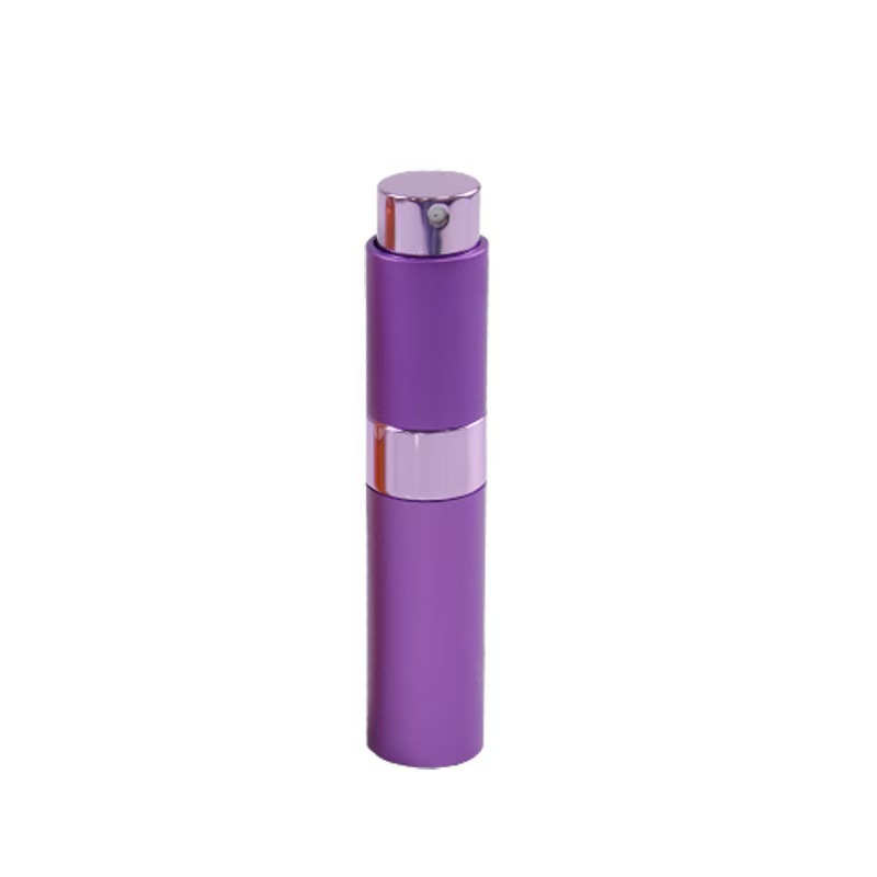 8ml Twist Aluminum Atomizer Empty Round Rotating Refillable 8ml Perfume Atomizer Rotation Aluminum Parfum Glass Spray Bottle - 图片 2