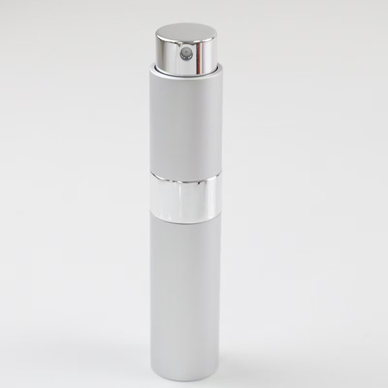 8ml Twist Aluminum Atomizer Empty Round Rotating Refillable 8ml Perfume Atomizer Rotation Aluminum Parfum Glass Spray Bottle - 图片 6