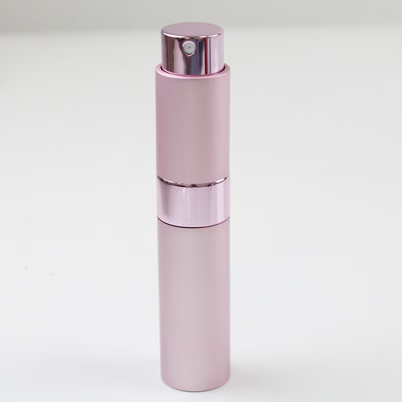 8ml Twist Aluminum Atomizer Empty Round Rotating Refillable 8ml Perfume Atomizer Rotation Aluminum Parfum Glass Spray Bottle - 图片 7